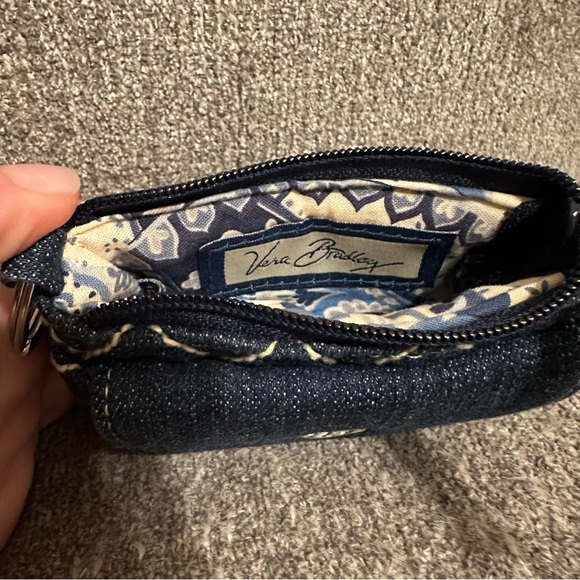 Vera Bradley Denim Coin Purse Keychain - Picture 4 of 6